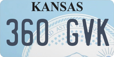 KS license plate 360GVK