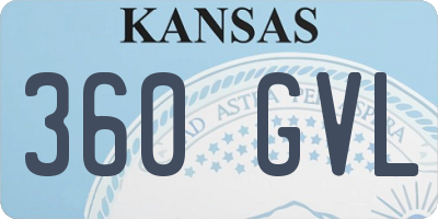KS license plate 360GVL