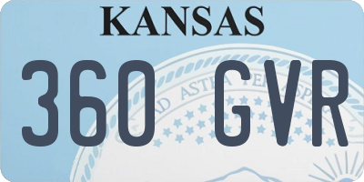 KS license plate 360GVR