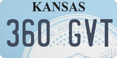 KS license plate 360GVT