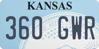 KS license plate 360GWR
