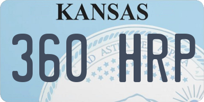 KS license plate 360HRP