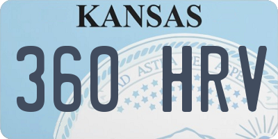 KS license plate 360HRV