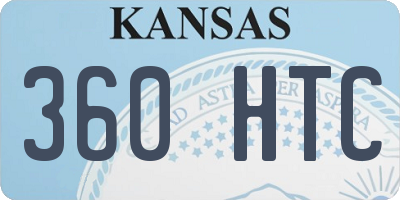 KS license plate 360HTC