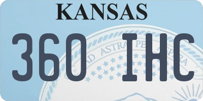 KS license plate 360IHC