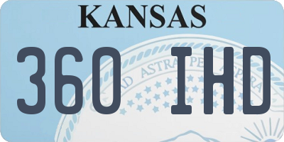 KS license plate 360IHD