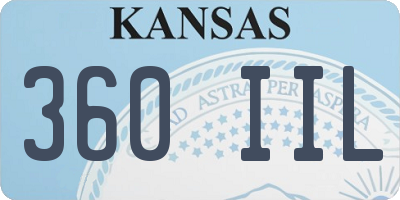 KS license plate 360IIL