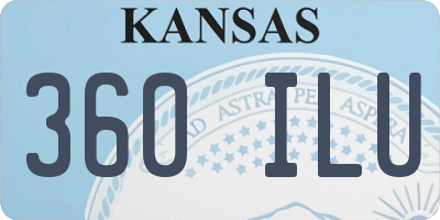 KS license plate 360ILU