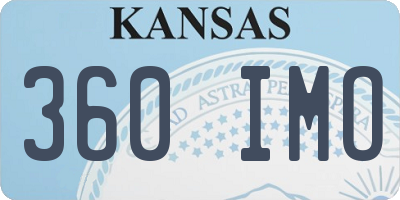 KS license plate 360IMO