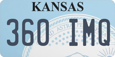KS license plate 360IMQ
