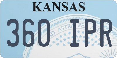 KS license plate 360IPR