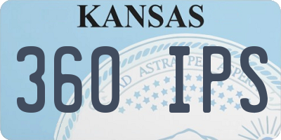 KS license plate 360IPS