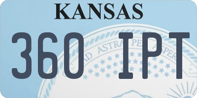 KS license plate 360IPT