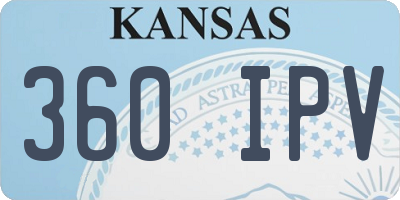 KS license plate 360IPV