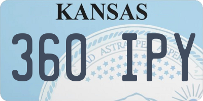 KS license plate 360IPY