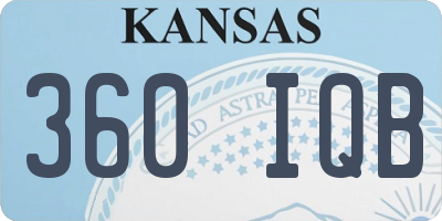 KS license plate 360IQB