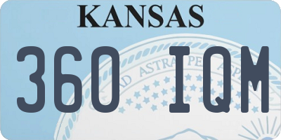 KS license plate 360IQM