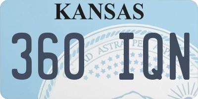 KS license plate 360IQN