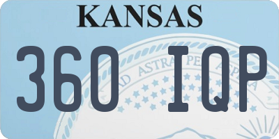 KS license plate 360IQP