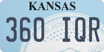 KS license plate 360IQR