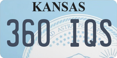 KS license plate 360IQS