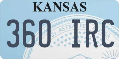 KS license plate 360IRC