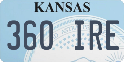 KS license plate 360IRE