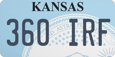 KS license plate 360IRF