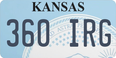 KS license plate 360IRG