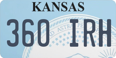 KS license plate 360IRH