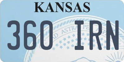 KS license plate 360IRN