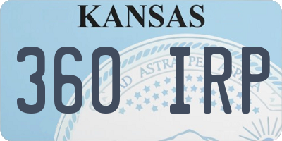 KS license plate 360IRP