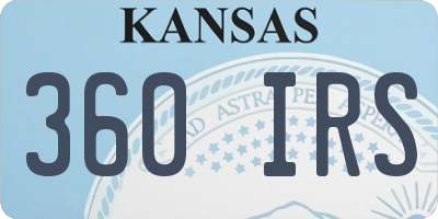 KS license plate 360IRS