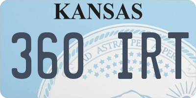 KS license plate 360IRT