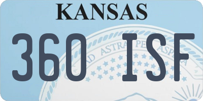 KS license plate 360ISF