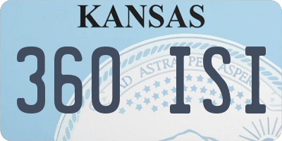 KS license plate 360ISI
