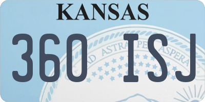 KS license plate 360ISJ