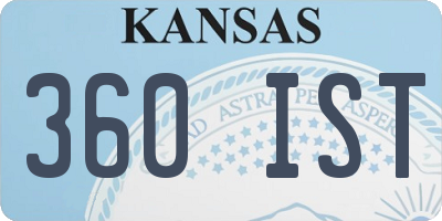 KS license plate 360IST