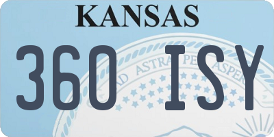 KS license plate 360ISY