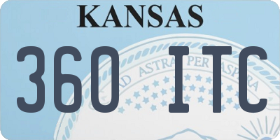 KS license plate 360ITC