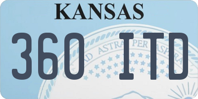 KS license plate 360ITD