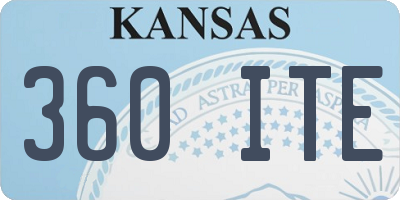 KS license plate 360ITE