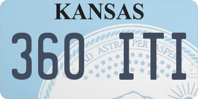 KS license plate 360ITI