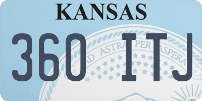 KS license plate 360ITJ