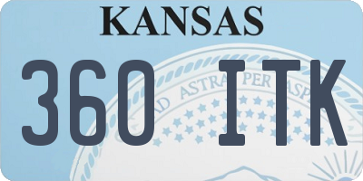 KS license plate 360ITK