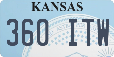 KS license plate 360ITW