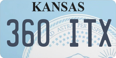 KS license plate 360ITX