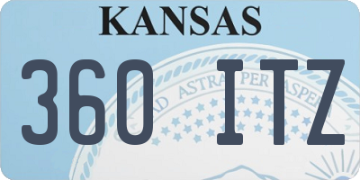 KS license plate 360ITZ