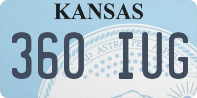 KS license plate 360IUG