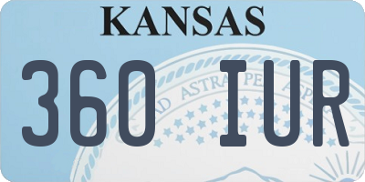 KS license plate 360IUR